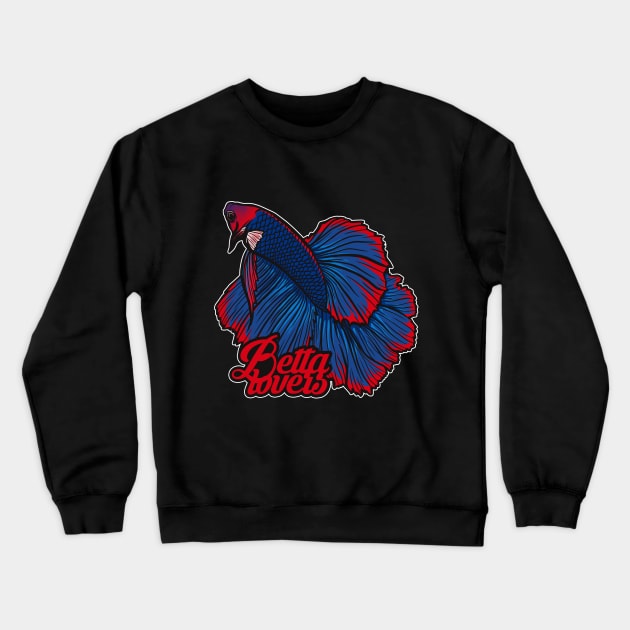 Betta Lovers Crewneck Sweatshirt by Behold Design Supply